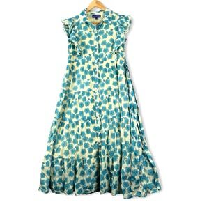 Ro's Garden Womens Ida Midi Floral Dress Sz XS